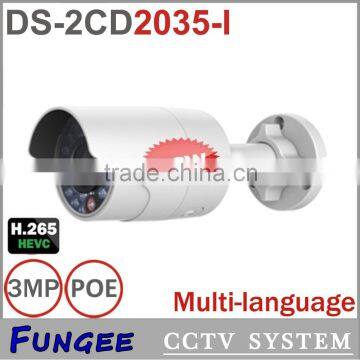 Multi-language Full HD 1080P DS-2CD2035-I Instead DS-2CD2032F-I IP Camera Mini Outdoor Bullet CCTV Camera POE Camera