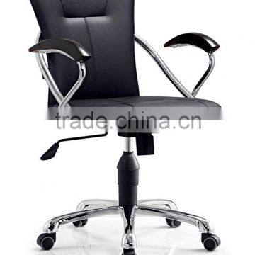 convenience world modern office chair with wooden armrest