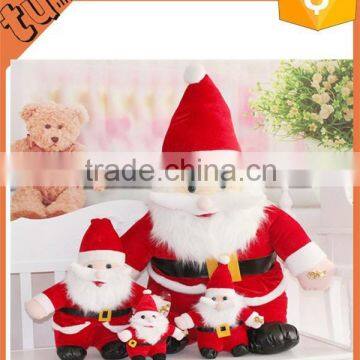 2015 wholesale plush plush santa claus stuffed christmas decoration toy / plush christmas toy for sale