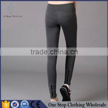 Running fitness yoga pants waist shaped feet feet tight zipper Leggings female quick dry autumn