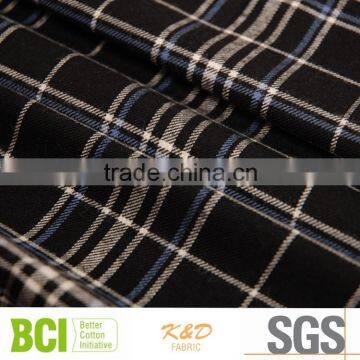 yarn dyed cotton twill check fabric for shirts