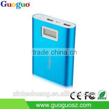 10400mAh Portable USB Aluminum Power Bank with LED Display Indicator