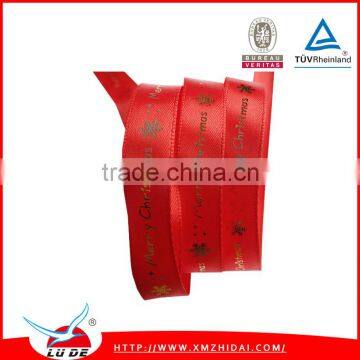 Factory Wholesale Top Quality 100% Polyester Christmas Ribbon Cheap Satin Ribbon for Christmas Gift Box Packaging Decorative photo-2