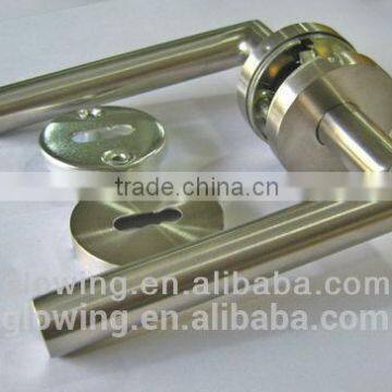 HL004 China factory Stainless steel tube lever handle door accessory(bedroom furniture handles//bakelite handle)