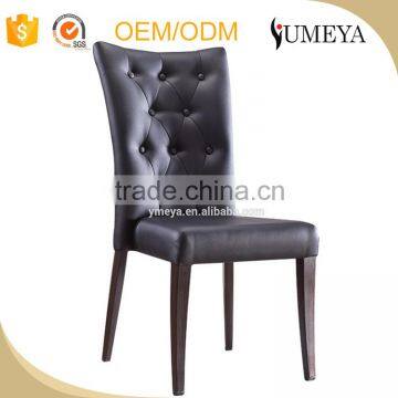 Wholesale Modern Dining Room Furniture PU Leather Dining Chair With Wood Legs photo-3