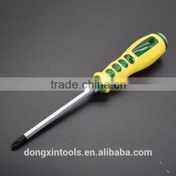 professional S2 and CRV duable high rubber handle screwdriver with tip torsion is 50-54HRC