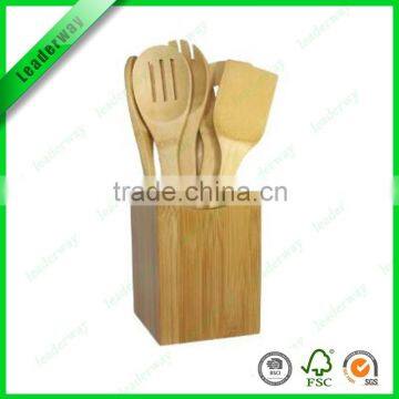 Elegant kitchen bamboo spoon & fork set