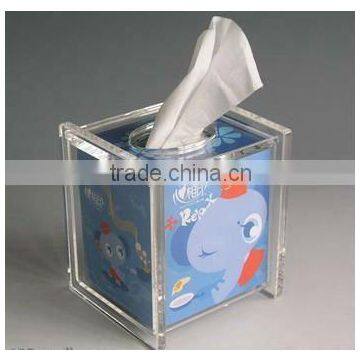 Creative square transparent acrylic tissue box