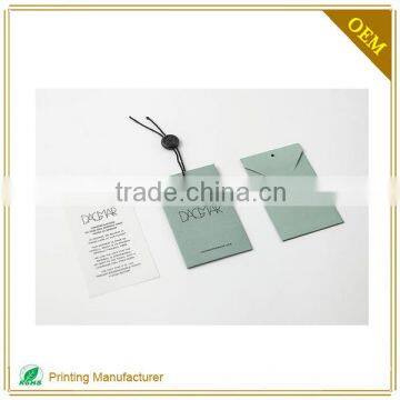 2016 Top Sale High Quality Hang Printing Paper Tag For Clothes