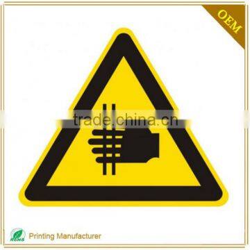 Factory Price Custom Safety Triangle Warning Sign Label Printing photo-3