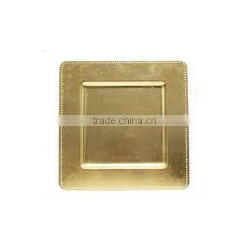 Gold Square charger plate