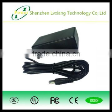 Lvxiang Shenzhen 2015 Plastic wall mount power supply 100V-240V 50/60Hz 12v 3a with cable 2 years warranty