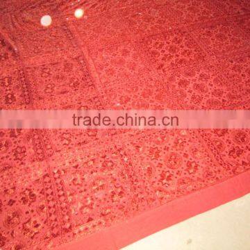 INDIAN BEDSPREAD EMBRODARY TEXTILE