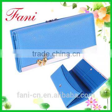 Fashional appearance non leather PU wallet can with custom logo emboss for women