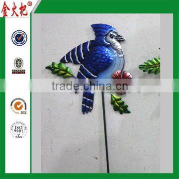 China Wholesale Custom garden stake metal birds