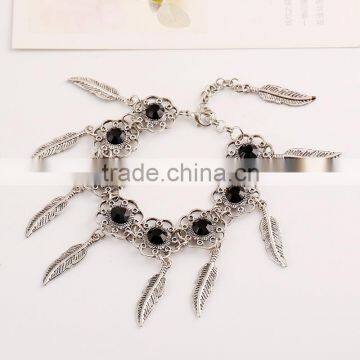 Leaf Alloy Tassel With Resin Diamon Bracelet 2016 Tassel photo-4