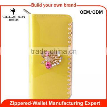 Branded Cutting-Edge Design Fancy Style Zipper Around Ladies Purse