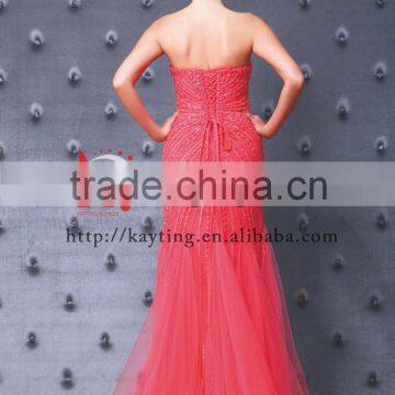 Luxurious Beads Sexy Elegant Girl Party Wear Western Evening Dress 2015 photo-3