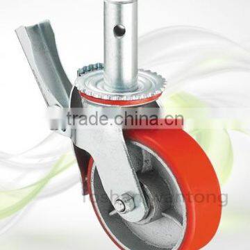 Polyurethane Swivel With Brake Scaffolding Hardware Caster