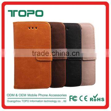 Durable PU Leather Wallet Flip Covers Mobile Leather Phone Accessories Case with card holder For iphone 4 5 5s 6 6s plus