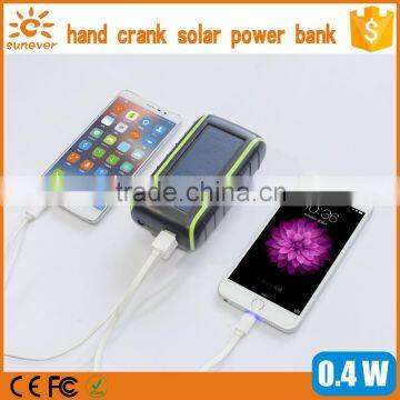 Fast charge outdoor urgent hand dynamo crank mobile charger , universal power bank charger