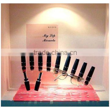 elegant style acrylic cosmetic display stand for lipstick/perfum/ nail oil/ skin cream/beauty product