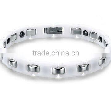 fashion ladies stainless steel ceramic bracelets