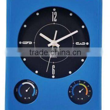 2015 New plastic wall clock with weather station