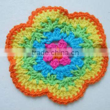 decorative knitted Crochet three layer flower pattern