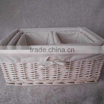 Garden Style Cotton Twill Flower And Bird Printed Bread Basket