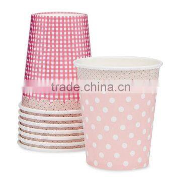 Perfect Pink Decorations and Tableware pretty Perfect Pink Spotty & Gingham Cups Pretty Girls Party Supplies