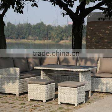 Garden Furniture Rattan Sofa Set of Outdoor Wicker Table Set photo-2