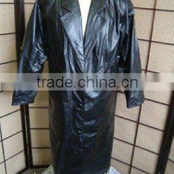 Black Ladies Leather Coat