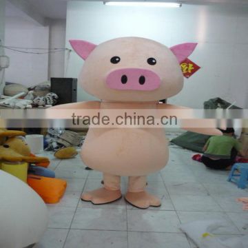 Hola cute pig cartoon mascot costume for adult