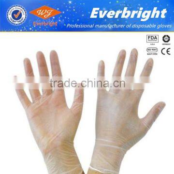 Laboratories , hospitals vinyl pvc disposable gloves with powdered and powdered free