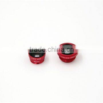 Universal Circle Clip 3 in 1 Adjustable Zoom Lens Wide Angle Lens Marco Lens