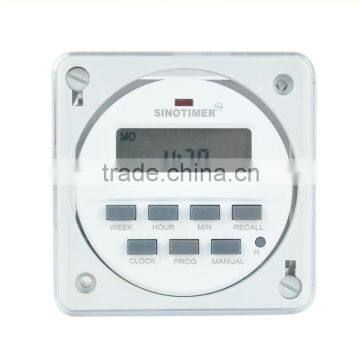 Universal input 12V 24V 7 days progrmmable digital timer switch