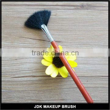 JDK beauty black hair mini fan makeup cosmetic brush with your own brand makeup brush