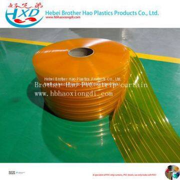 Anti-insect Flexible Transparent Ribbed  Vinyl Plastic PVC Strip Curtain