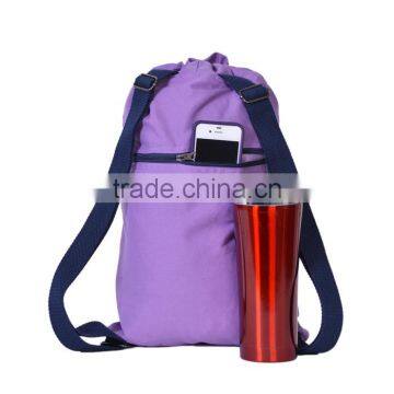 Wholesale Promotional Blank 100% Cotton Canvas Drawstring Backpack photo-4