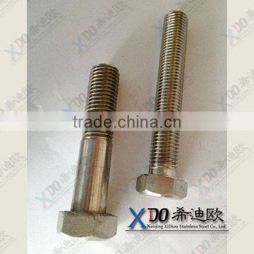 725LN /1.4466 stainless steel DIN931 half thread hex bolt china supplier