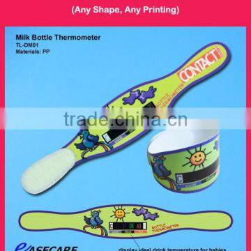 Baby Milk Bottle Thermometer with Customized Shape and Printing