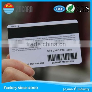 comprehensively applied CR80 PVC card with magnetic stripe