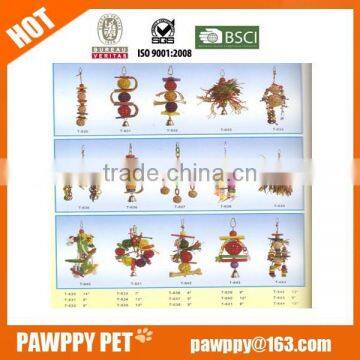 Color Wood Bird Toy for Small Bird and Color Loofah