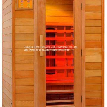 Beauty indoor wooden steam room