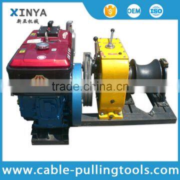 8 Ton JJM Water Cooled Diesel Engine Powered Pulling Winch Belt Driven photo-2