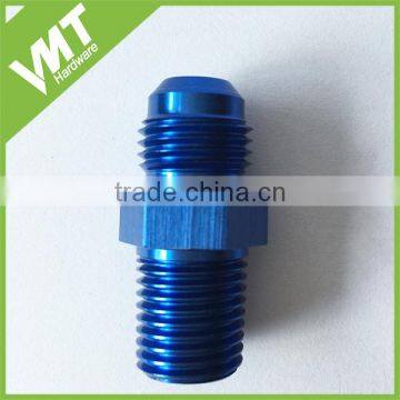 Aluminum AN10 to 1/8" NPT Blue Straight Flare Fitting