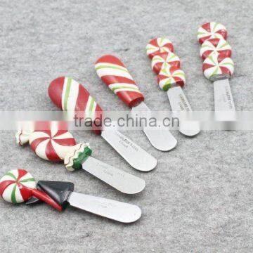 christmas sweat series design polyresin butter knife