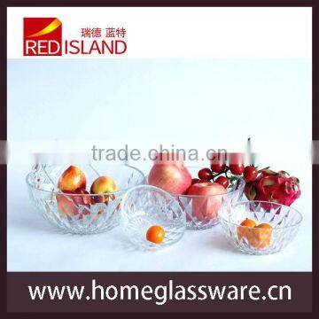 glass salad bowl for hotel, home, restaurant