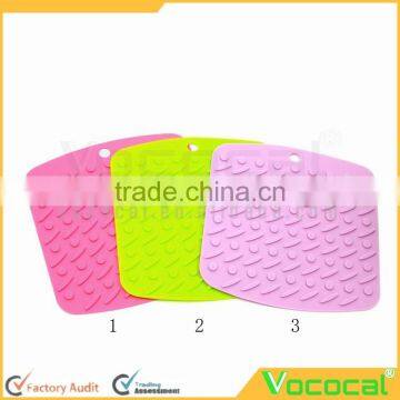 Small Smooth Angle Square Silicone Placemat Cup Mat Coaster Place Mat photo-2